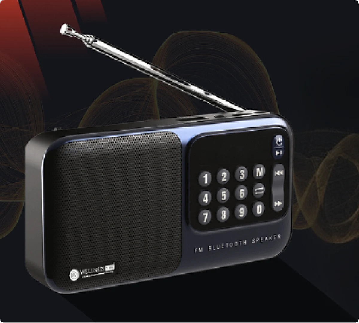 Wellness Vibe FM Bluetooth speaker MP3 player device