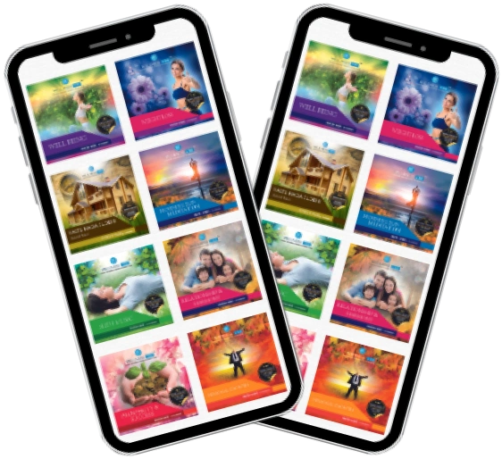 Wellness Vibe app screenshots on two overlapping phone mockups